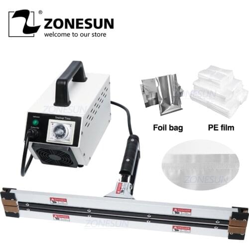 ZONESUN Instant Hot Plier Portable Impulse Sealer Sealing Machine for Aluminum Vacuum Composite Film Mask Packaging Machine
