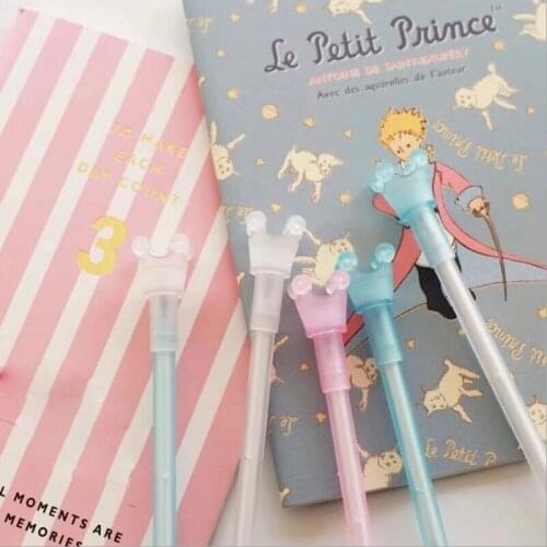 1PC King & Queen Crown Gel Pen Rollerball Pen Student Stationery School Office Supply 0.5mm Black Ink