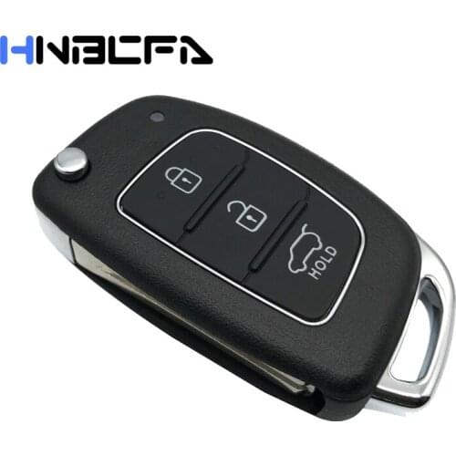 10Pcs 3/4 buttons Car key Shell Case For Hyundai Creta I20 Tucson Elantra Santa fe Solaris I30 ix35 ix45 I45 Flip Folding key