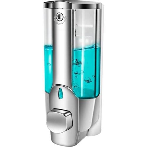 350ml Liquid Soap Dispenser Fashionable Soap Dispenser Wall Mount Shower Soap Bottle with a Lock for Bathroom Washroom Kitchen