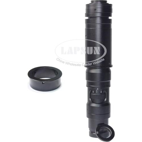 40X-400X-800X Parallel Light Industrial Microscope Camera Zoom C-Mount Lens + 0.5X /1X / 2X Aux Objective Barlow Lens