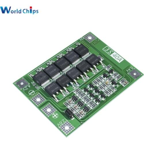 5PCS 3S 40A 11.1V 12.6V 18650 Lithium Battery Charger Protection Board PCB BMS for Drill 40A Current Lipo Cell Enhance Version