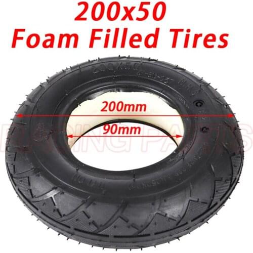 8x2 inch 200x50 Foam filled Solid Tire for Folding Electric Scooter 8-inch E-Scooter Pocket Bike Razor E100 E150 E-200