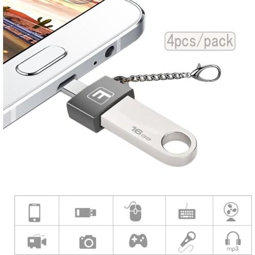 Besegad 4PCS 5GBPS USB Type-C OTG to USB 3.0 Adapter Type C Converter For MacBook Pro Samsung Galaxy Note 8 S8 S8 Google Pixel