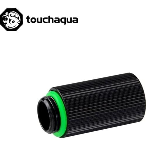 Bitspower Touchaqua G1/4" Extend Connector For Computer Case Water Building ,40MM Extender Black ,Silver,TA-F64