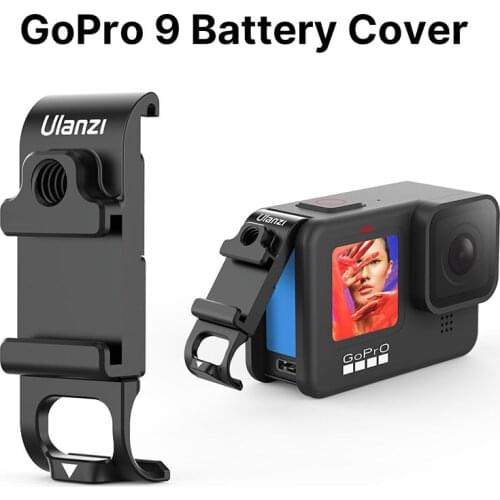 ULANZI G9-6 Battery Side Door for GoPro Hero 9 Black Metal Battery Lid Type-C Charging Port Cold-shoe Mount 1/4 Screw for Gopro9