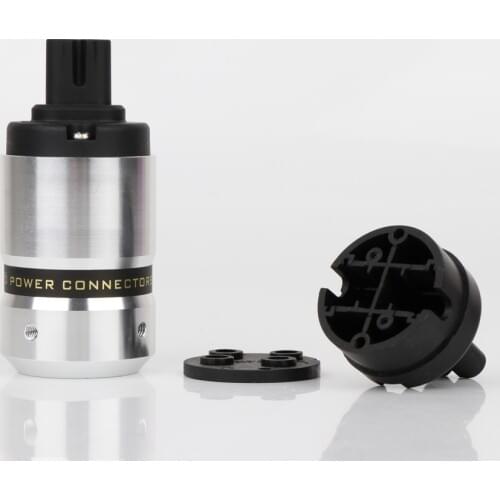 Hifi F901 Figure 8 IEC C7 Plug Audio Power Cable IEC Female Electrical Plug Socket adapter Aluminium connector
