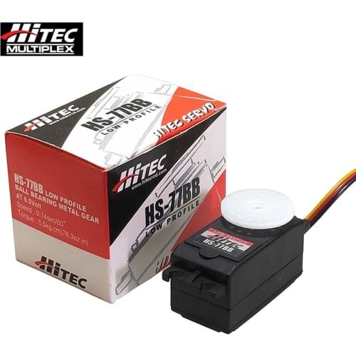 Hitec HS-77BB HS77BB Flat Type Analog Steering Gear BB Servo For RC Plane Monster Truck Buggy Truggy Crawlers Boat Toys