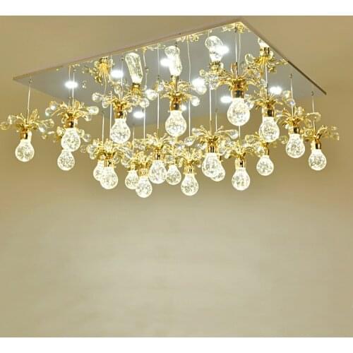 Crystal bubble chandelier bedroom living room lamp simple modern LED lights LED lighting fixture led lamps home crystal lamps