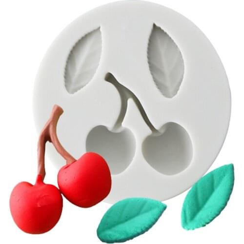 Imitation fruit Cherry Chocolate Mold sugar clay silicone mold home baking tools cake mold