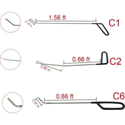 Paintless dent repair Profession Rods Hooks Auto body repair Toolkit Paintless Dent Repair Tools Dent Removal Tools