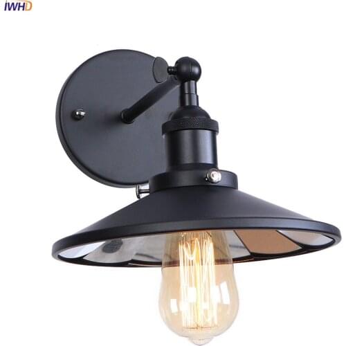 IWHD Loft Decor Retro Led Wall Light Fixtures Bedroom Bathroom Mirror Stair Industrial Vintage Wall Lamp Sconce Applique Murale