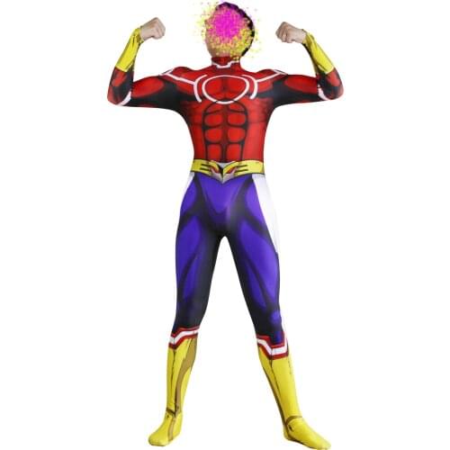 Boku no Hero All Might Cosplay Jumpsuit My Hero Academia Cos Man Red Set Adult Carnival Disguisement Halloween Cos Costume