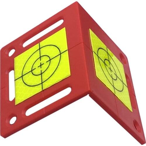 Red Color Angle measurement plaquette , Angle Target with 2 Target Reflectors 40 x 40 mm for total station, Mini prism