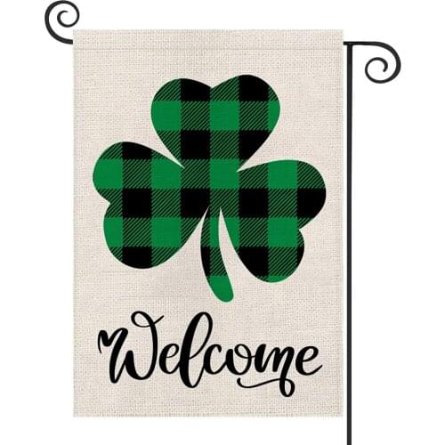 Fashion Garden Flag Linen Double Sided Christmas Ornament Decorations Outdoor Yard FlagsFestival Household Hanging Flag Decor