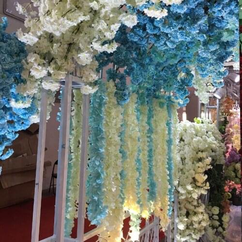 Natural vertical Silk flower string for wedding decoration flower petal bridal bouquets decoration 1M Long
