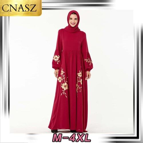 Latest Muslim Dress Dubai Plus Size Womens Islamic Turkey Elegant Embroidered Arab Dress Middle East Moroccan Fashion Kimono