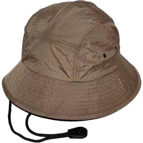 New Mens Womens Nylon Quick Dry Bucket Hat Khikh Color Hiking Camping Fishing Adjustable Hat High Quality Caps