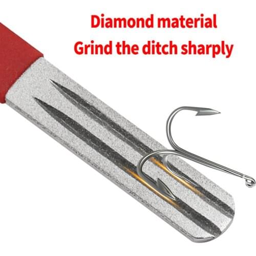 Portable Outdoor Fishing Hook Sharpener File Frosted Grinder Fishing Tackle Carp Coarse Fly Fish Hook Groove