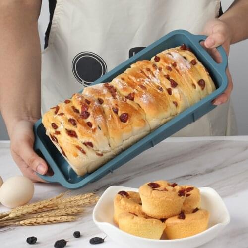 Rectangular Silicone Bread Pan Mold Toast Bread Mold Cake Tray Long Square Cake Mould Bakeware Non-stick Baking Tools
