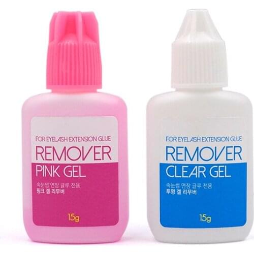 2Pcs 15ml Pink Gel Remover For Eyelash Extension 1 Second Fast Dry Korea Sky Glue Adhesive Remover Most Powerful Makeup Tool