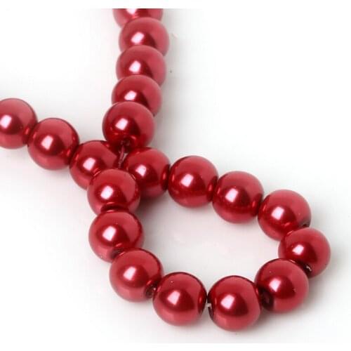 New Arrival Round Ball Loose Glass Pearl Spacer Beads Dark Red 4mm. 6mm. 8mm. 10mm For DIY fashion Jewelry Making Craft making