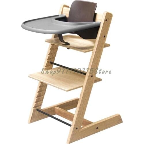 Growth Chair Childrens Dining Chair Baby Dining Chair Solid Wood High Stool Baby Chair Family Dining Chair