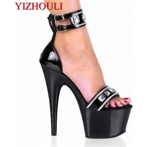 17 cm fashion flash shoes for womens platform sexy nightclub dancing high heels, sandals