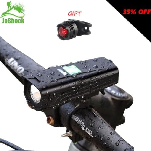 JoShock Bicycle Light 10000 LM 5Modes T6 LED Cycling Front USB Flashlight Waterproof Lamp By 18650 Battery With Taillight