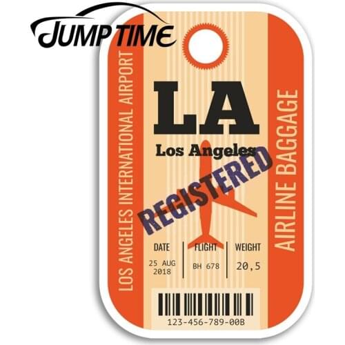 Jump Time Los Angeles USA Vinyl Stickers America Sticker Laptop Luggage Car Funny Decal Trunk Window Car Covers