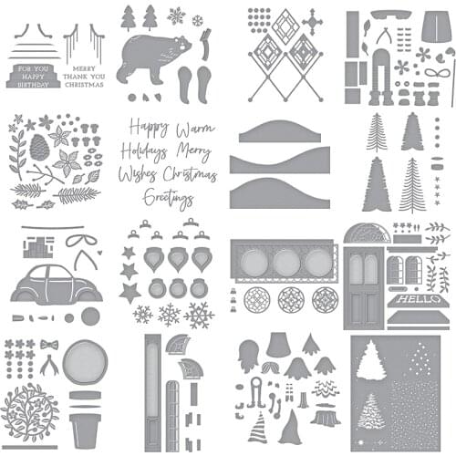 Cutting Dies Cute Animal Door Frame Tree Leaves Cars Santa claus Clothing Snow For DIY Scrapbook Photo Album Craft Card 2021 New