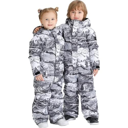 SMN Kids Boys Girls Winter Water-Resistant Breathable Windproof Warm Snowboard Suit Children Coat Outdoor Overall