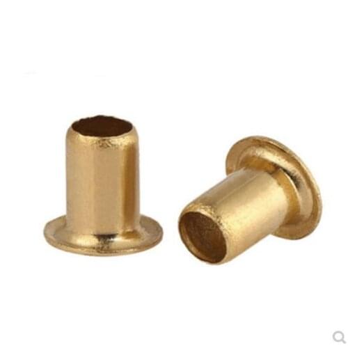 100-500pcs M0.9 M1.3 M1.5 M1.7 M2 M2.5 M3 m4 m5 m6 Tubular Rivets Double-sided Circuit Board PCB Nails Copper Hollow Rivet