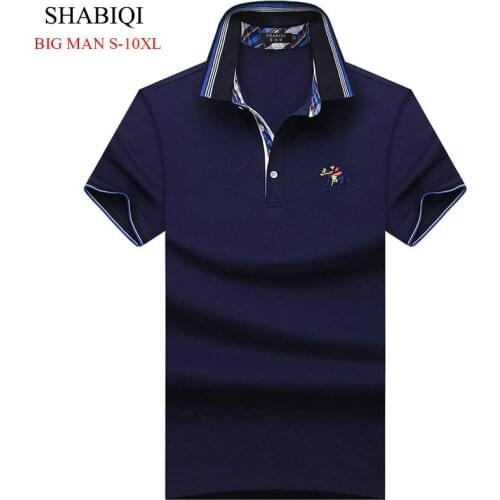 2019 SHABIQI 6Color Mens Polo Shirt Brands Casual Solid Polo Shirts Brand Clothing Ralphmen Short Sleeve Poloshirt Summer S-10XL
