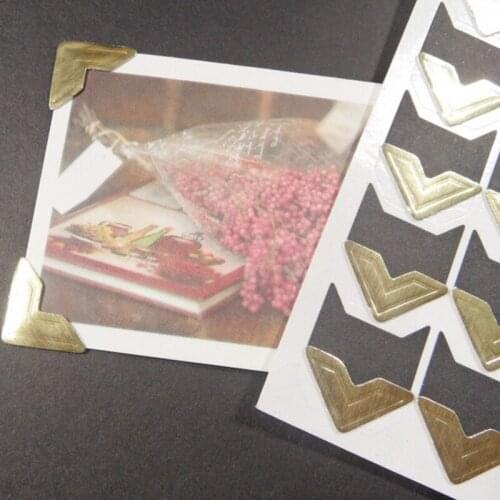 24 Stickers/lot DIY Classical Scrapbook Photo Album Frame Corner Stickers PVC Paper Memo Pad Sticker Home Stationary Decor