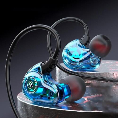3.5mm Universal Wired Earphone Hang Ear Heavy Bass Music Sport Headset with Mic