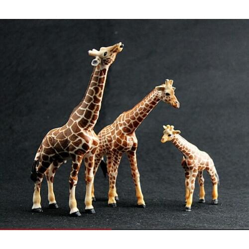 3pcs/set Giraffe Family PVC Simulation Animals Model Kids Toys Children Educational Toy Action Toy Figures Children Present
