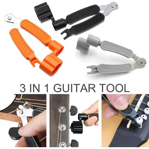 3 in 1 Guitar Peg String Winder + String Pin Puller + String Cutter Guitar Tool Luthier Tool Multifunction Guitar Accessories
