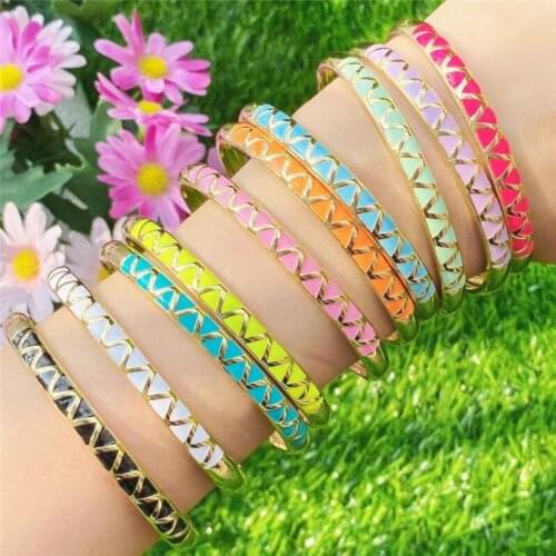 5pcs/lot New design colorful bracelet,plated enamel bangle,popular bracelet cheap wholesale