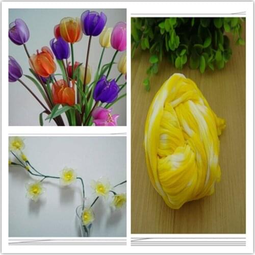 54 colors mix shipping or only one color ship double color stocking flowers/nylon flower /silk flower making/ DIY flowers craft