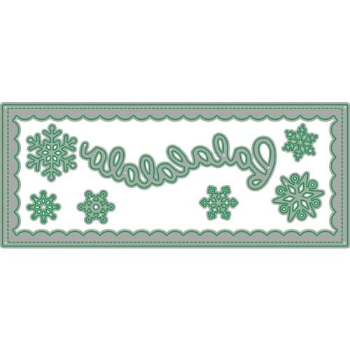 AliliArts Metal Cutting Dies Falalala Scalloped Slimline diy Scrapbooking Photo Album Decorative Embossing PaperCard Crafts Die