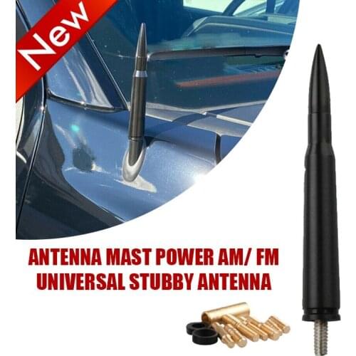Car Radio Antenna Car Roof Bullet Head Decorative Signal Receiving Accessories Outdoor Travel Off-Road Vehicle General Antenna
