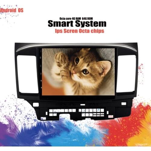 4G LTE 6+128G Android 10.0 Car DVD for MITSUBISHI LANCER 10.1 inch 2DIN GPS radio video player with Capacitive ips 2007-2018 9 x