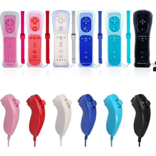 GamePad Remote Controller Joystick Wireless Bluetooth For Nintendo Wii /Wii U 2 In 1 Set Left Hand+Nunchuck Optional Motion Plus