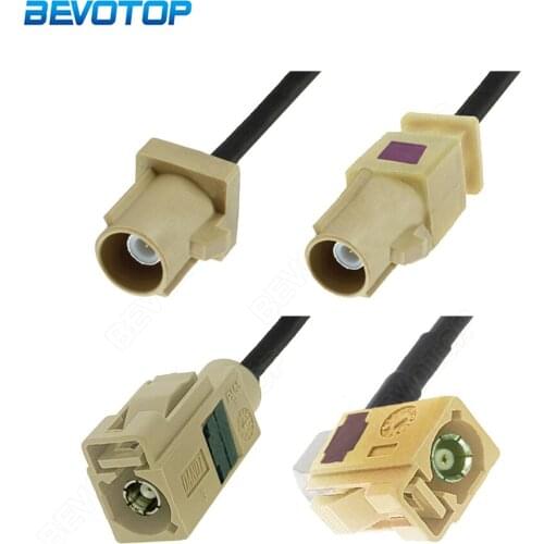 Beige Fakra I Cable RAL 1001 Male Female RG174 Pigtail RF Coaxial Extension Cord Car Bluetooth Adapter 15CM 50CM 1M 2M 5M 7M 10M