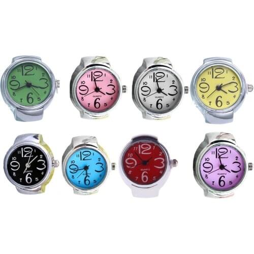 Women Ring Watch Girl Creative Fashion clock Stainless Steel Round Elastic Quartz Finger Ring Watch reloj mujer Ladies Watch