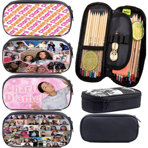 Charli Damelio 3D Printed Pencil Case Student Functionary Pen Bag Boys Children High Quality Pencil bag Young Girls Cosmetic Box