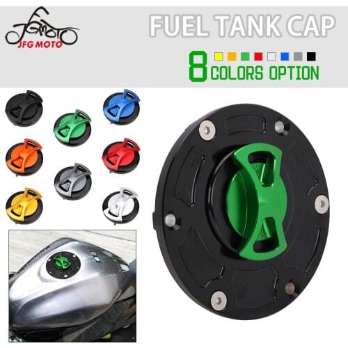 CNC Aluminum Motorcycle Keyless Gas Fuel Tank Cap For KAWASAKI NINJA250R 2008-2012 NINJA300 2013 2014 2015 2016 2017 Z250SL