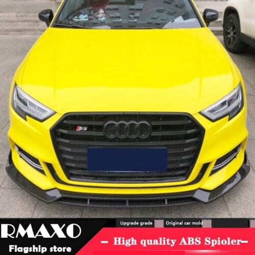 For Audi A3 Body kit spoiler 2017-2019 For Audi A3 B-C ABS Rear lip rear spoiler front Bumper Diffuser Bumpers Protector