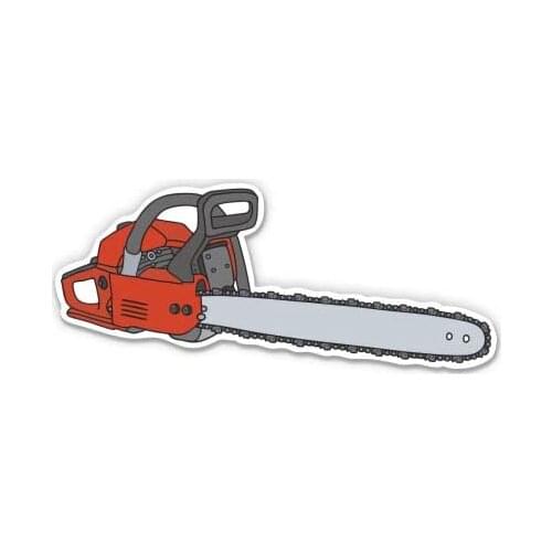 Express Chainsaw - 5" Vinyl Sticker - for Car Laptop I-Pad - Waterproof Decal